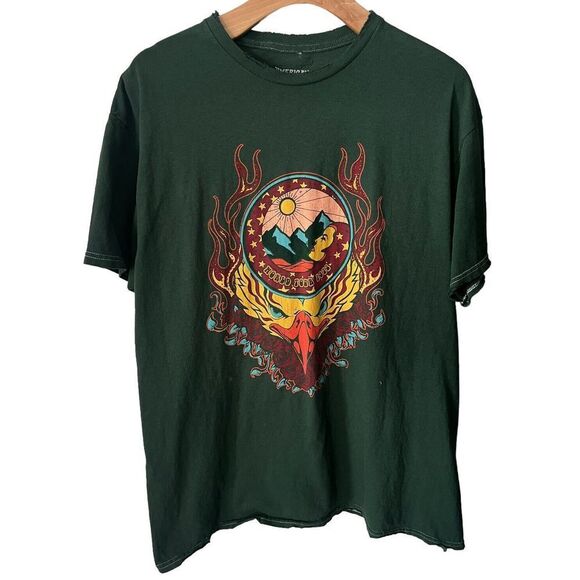 American Highway Other - American Highway Mens Large Green  Short Sleeve Tee T Shirt Distressed NWT
